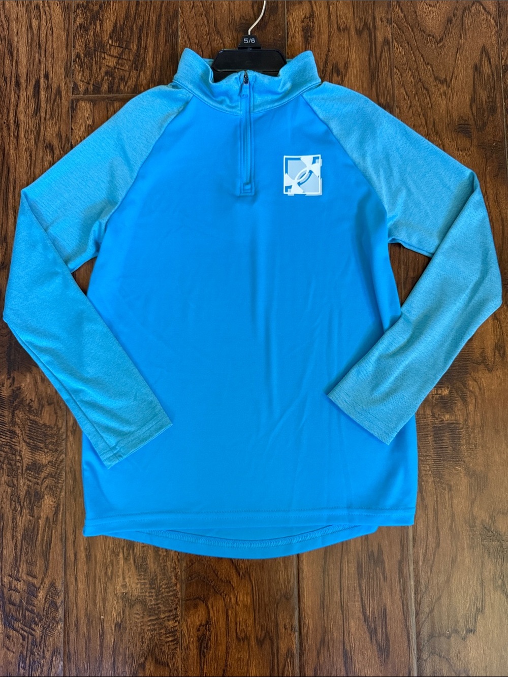 Under Armour Blue Long-Sleeve Quarter-Zip Performance Top, size small